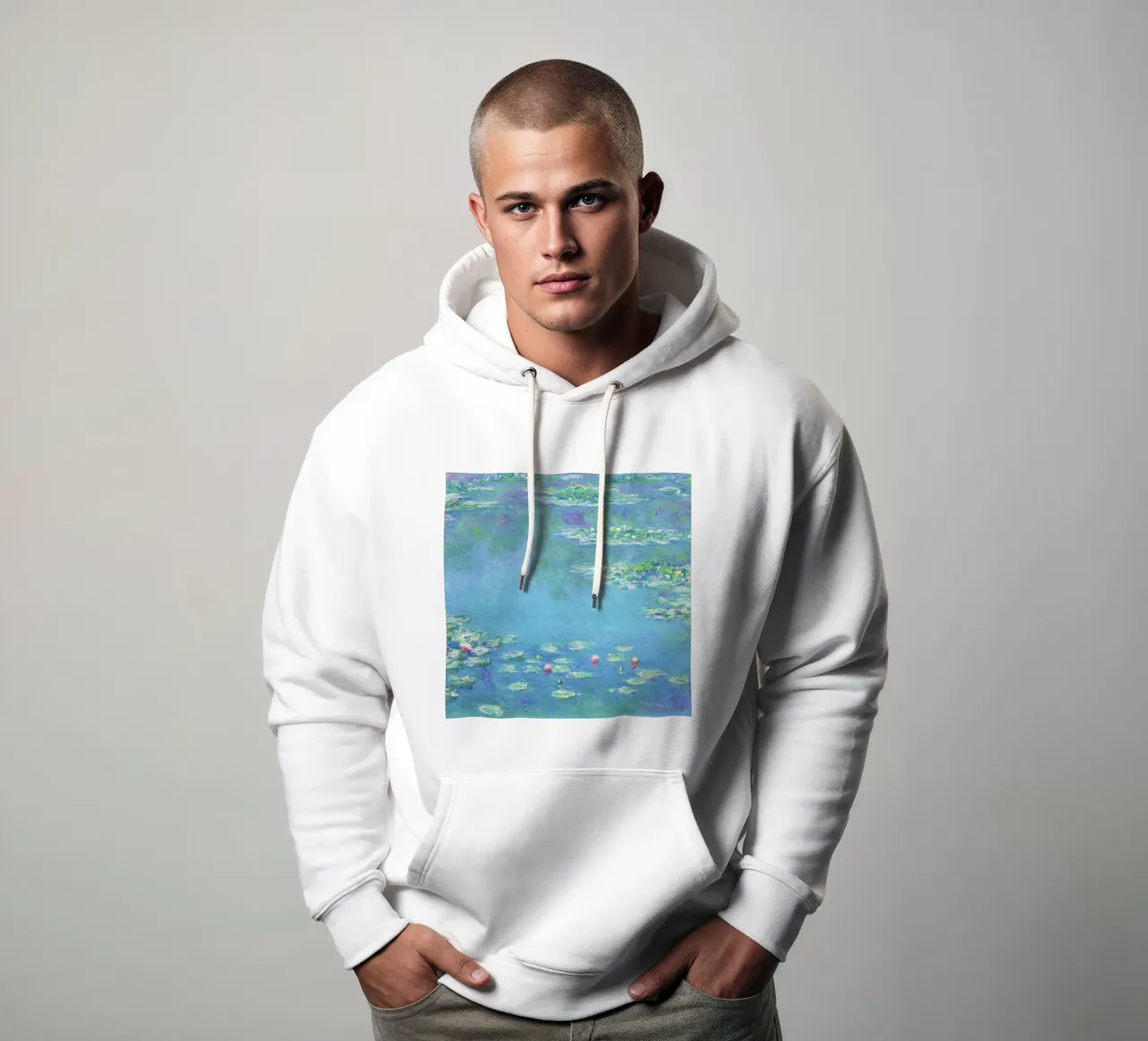 Ninfee di Claude Monet felpa con cappuccio da Classic Art Prints