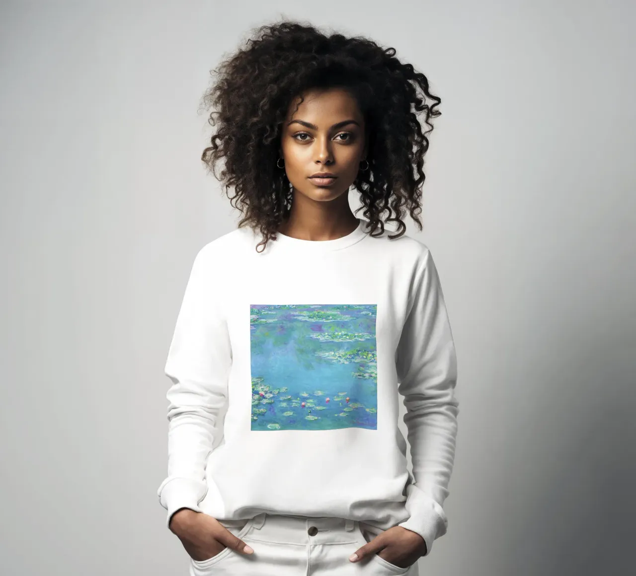 Ninfee di Claude Monet felpa da Classic Art Prints