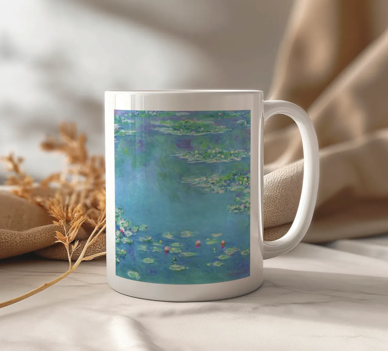 Ninfee di Claude Monet tazza in ceramica da Classic Art Prints