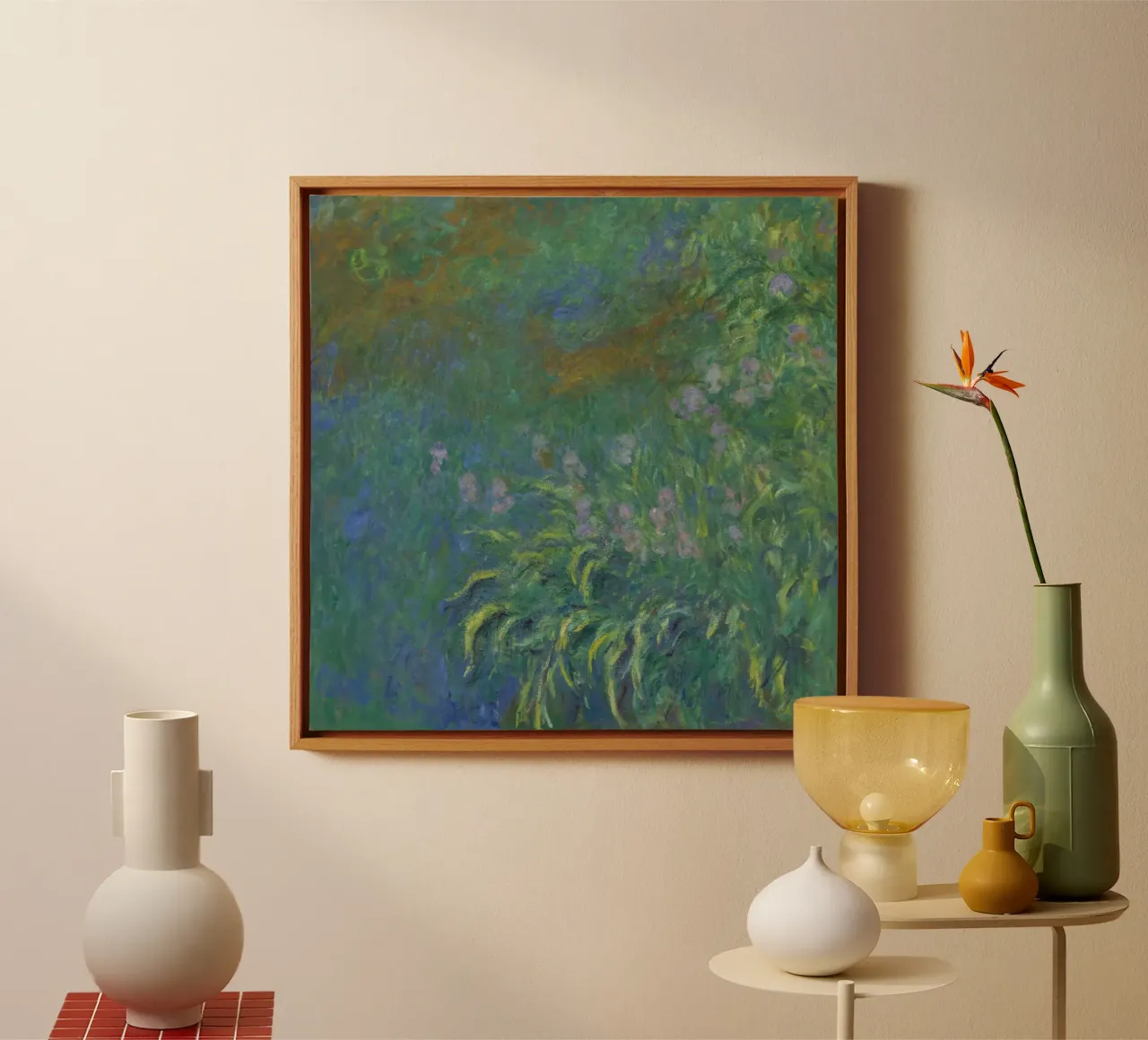 Claude MOnet Ninfee 1 tela con Cornice a cassetta da clay bobby