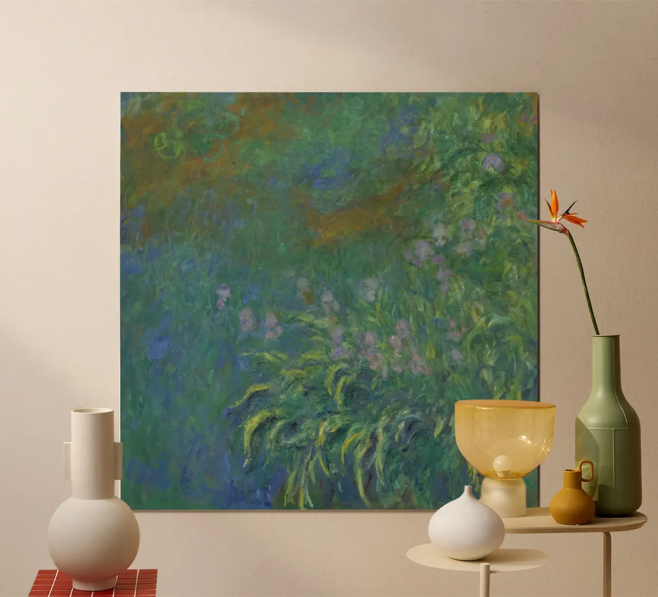 Claude MOnet Ninfee 1 poster con telaio in legno da clay bobby