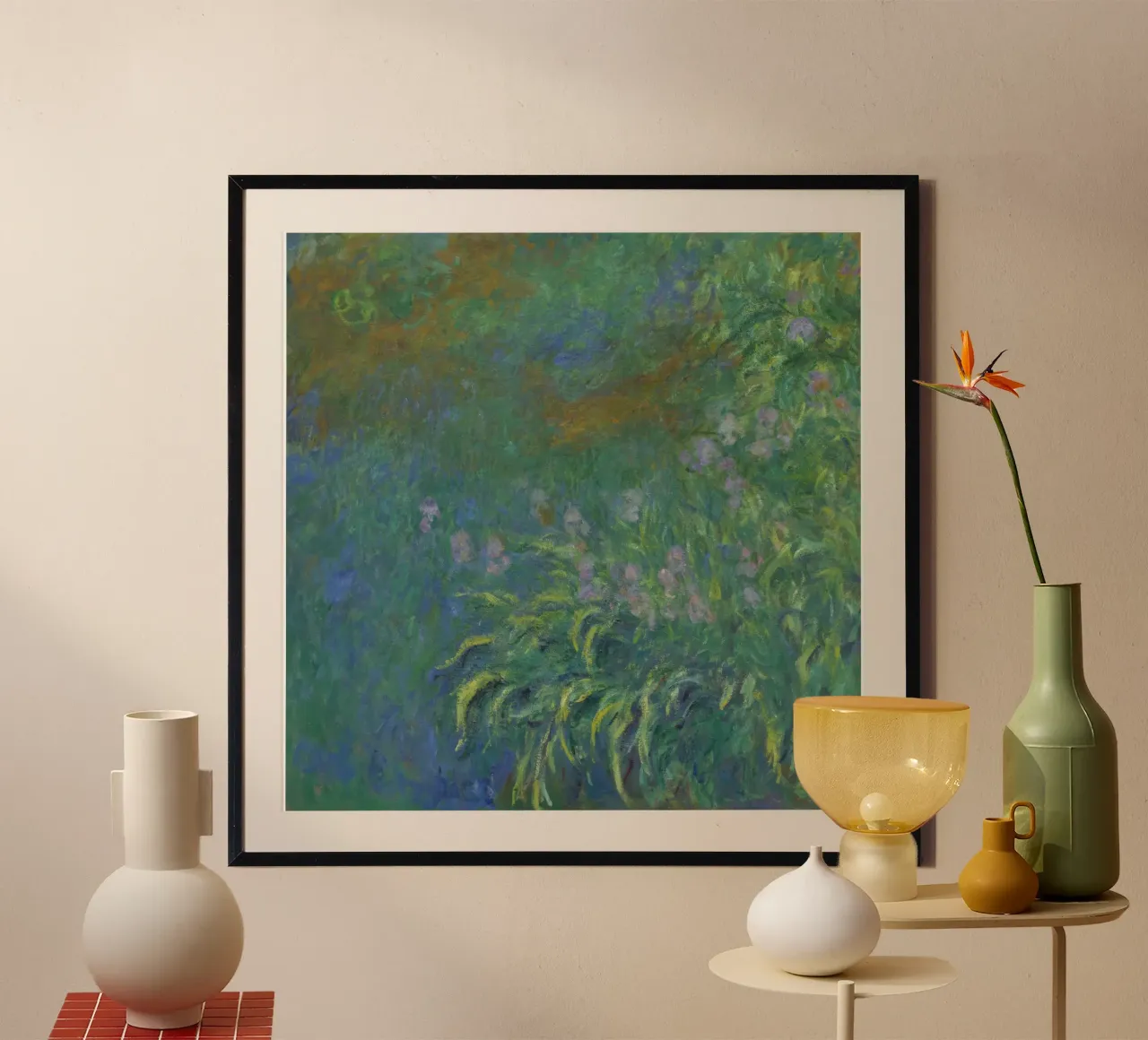 Claude MOnet Ninfee 1 poster con telaio in legno da clay bobby