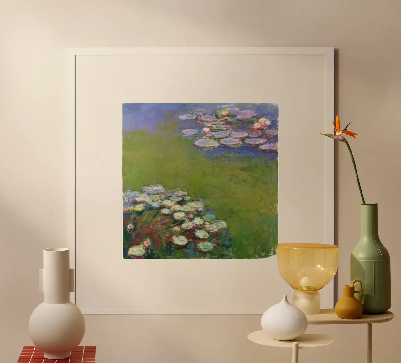 Claude MOnet Ninfee 2 poster con telaio in alluminio da clay bobby
