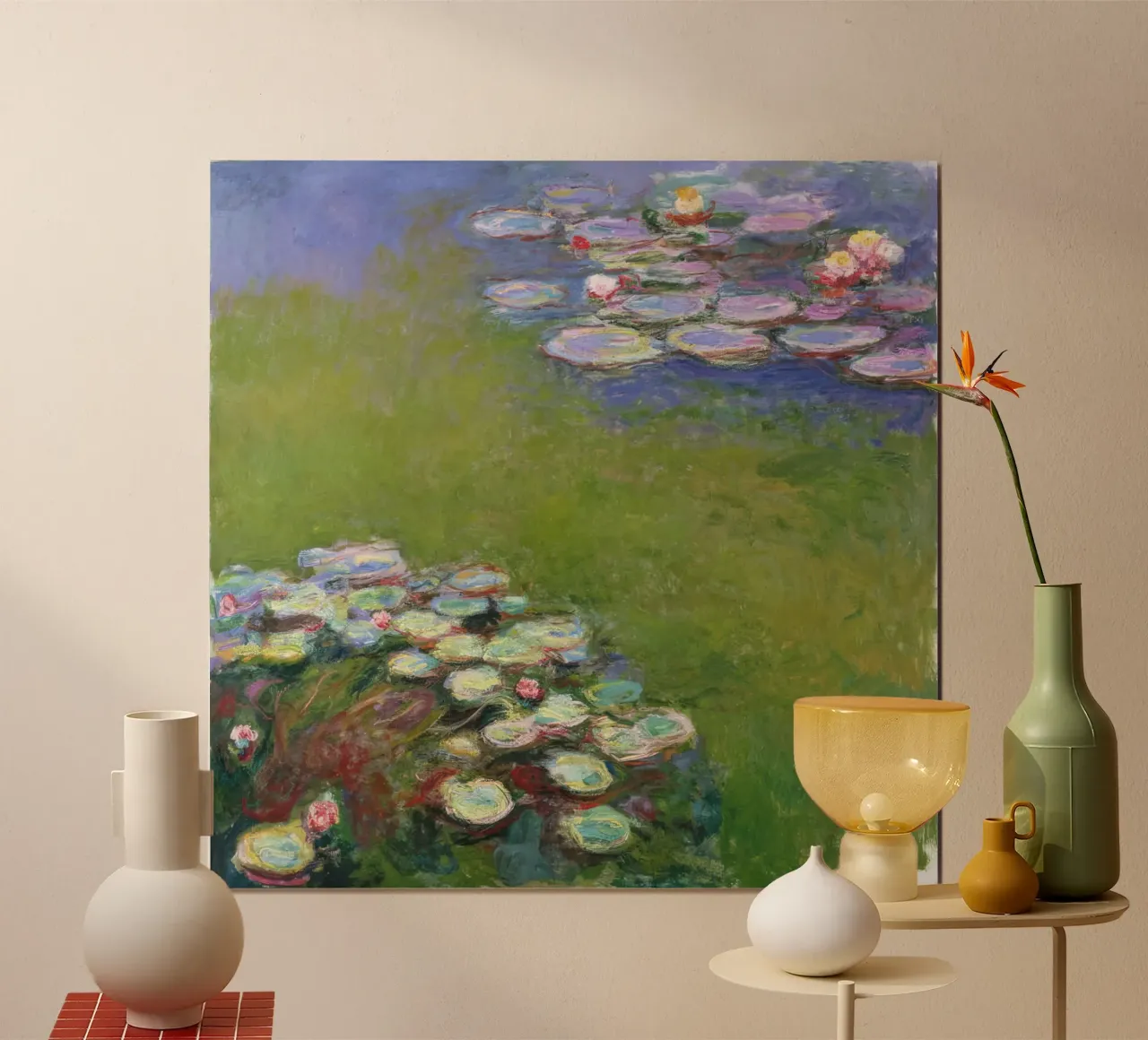 Claude MOnet Ninfee 2 poster con telaio in alluminio da clay bobby