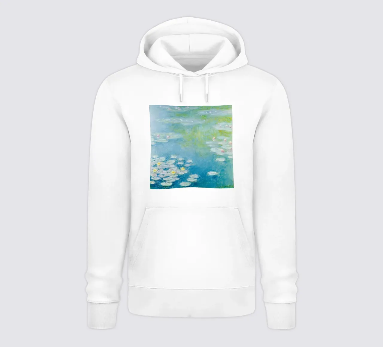 Claude MOnet Ninfee 3 felpa con cappuccio da clay bobby