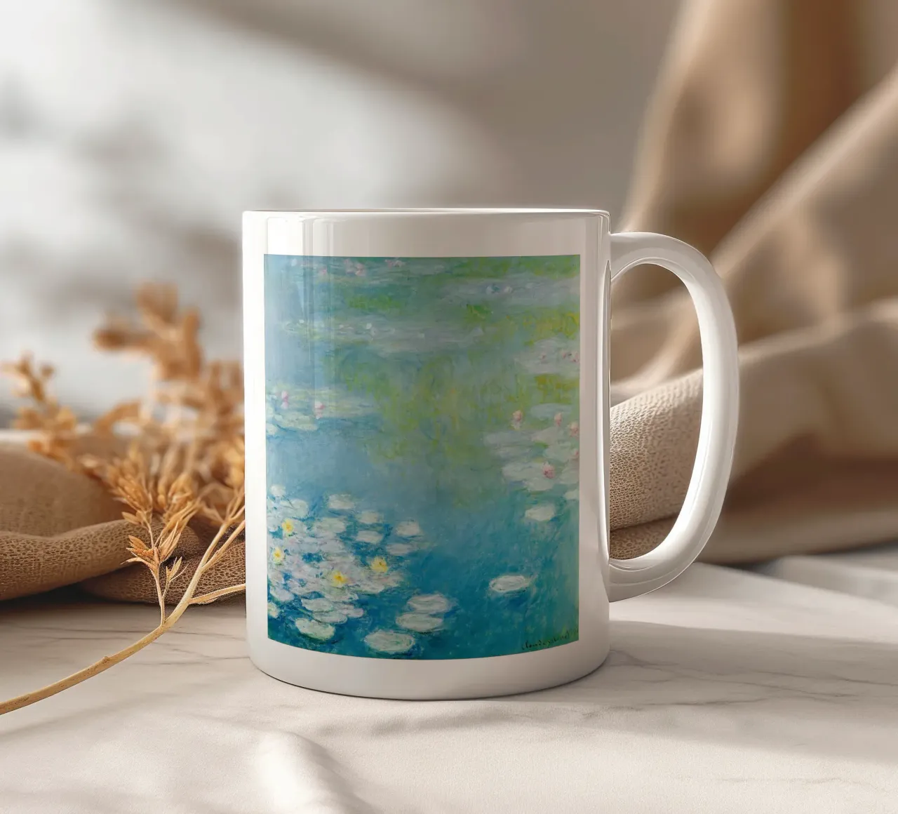 Claude MOnet Ninfee 3 tazza in ceramica da clay bobby