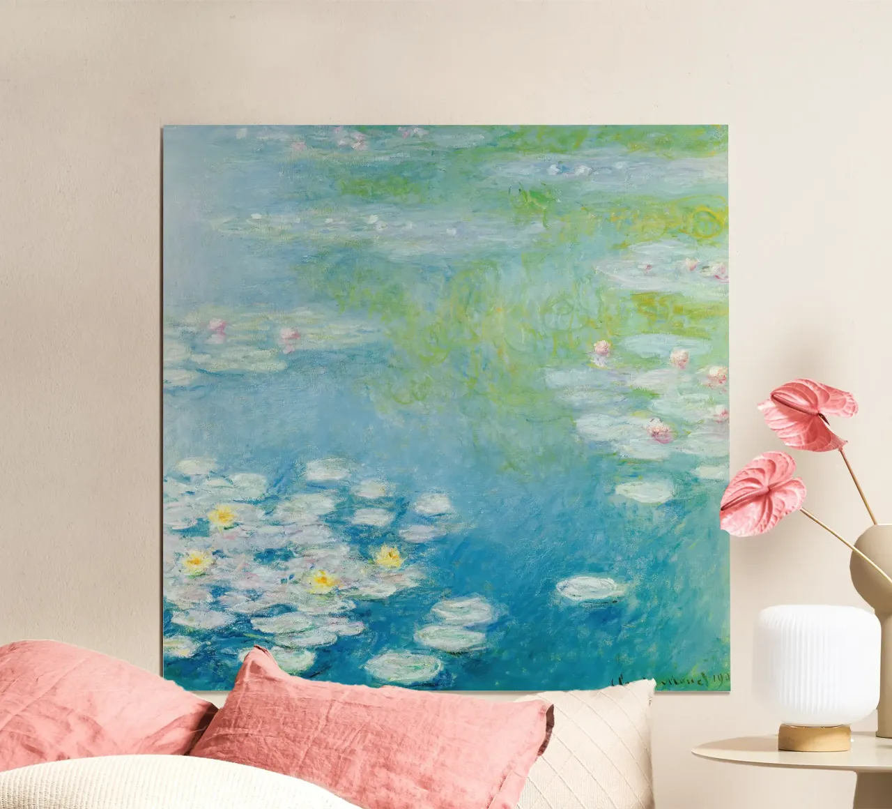 Claude MOnet Ninfee 3 poster con telaio in alluminio da clay bobby