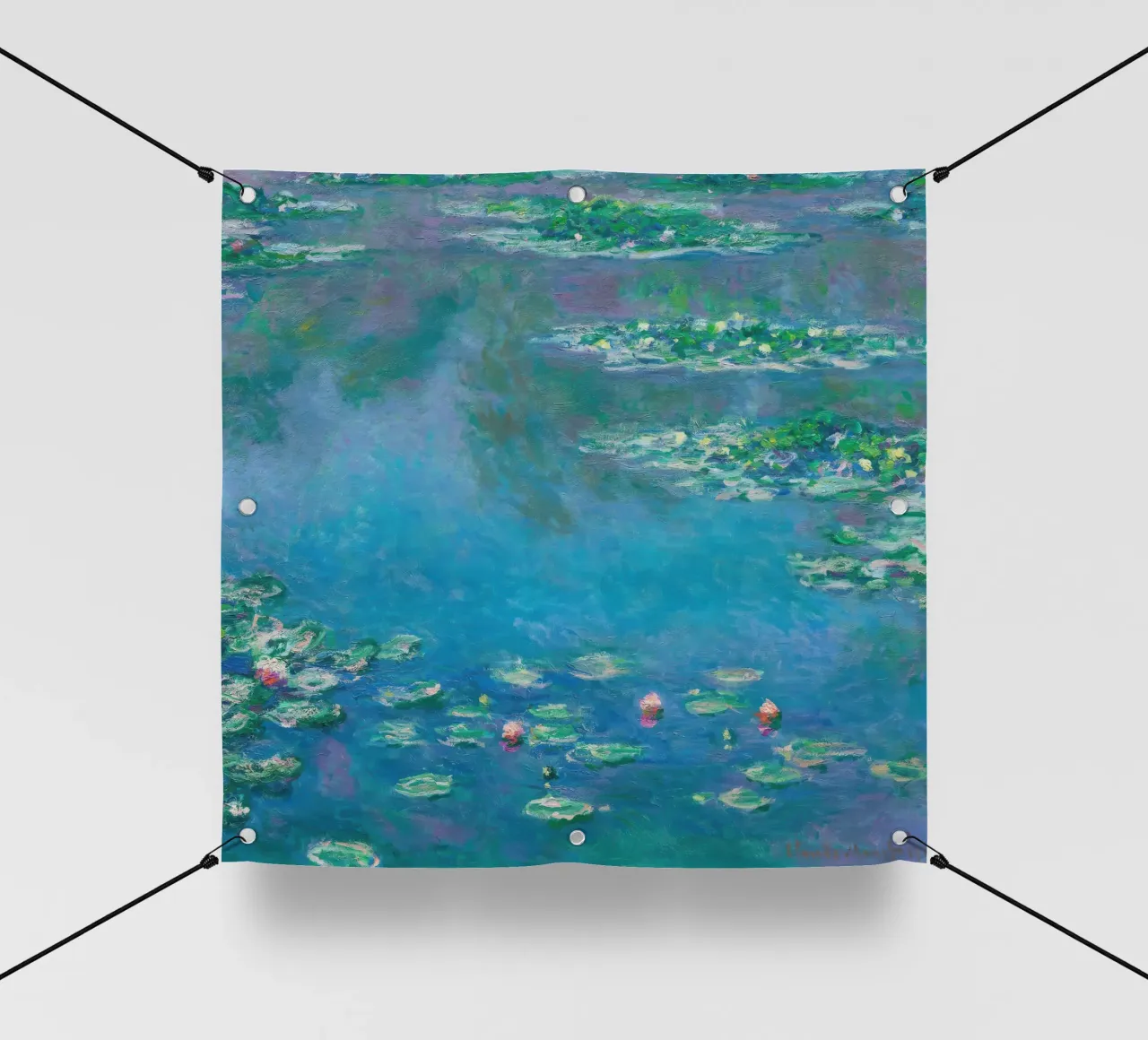 Claude MOnet Ninfee 4 telo in pvc da clay bobby