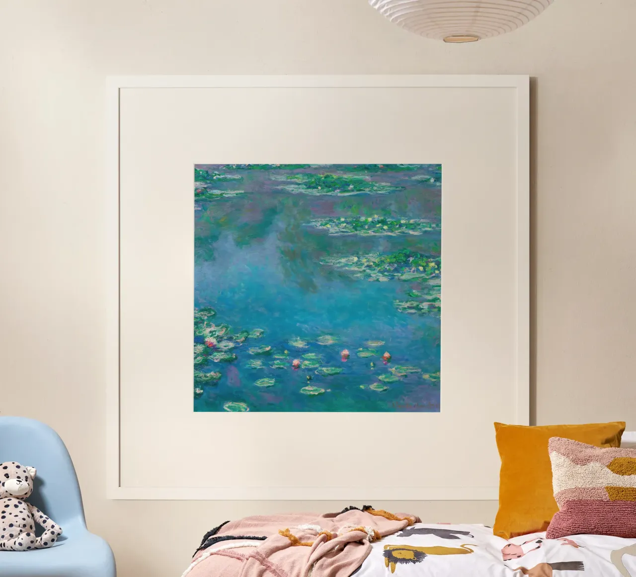 Claude MOnet Ninfee 4 poster con telaio in alluminio da clay bobby