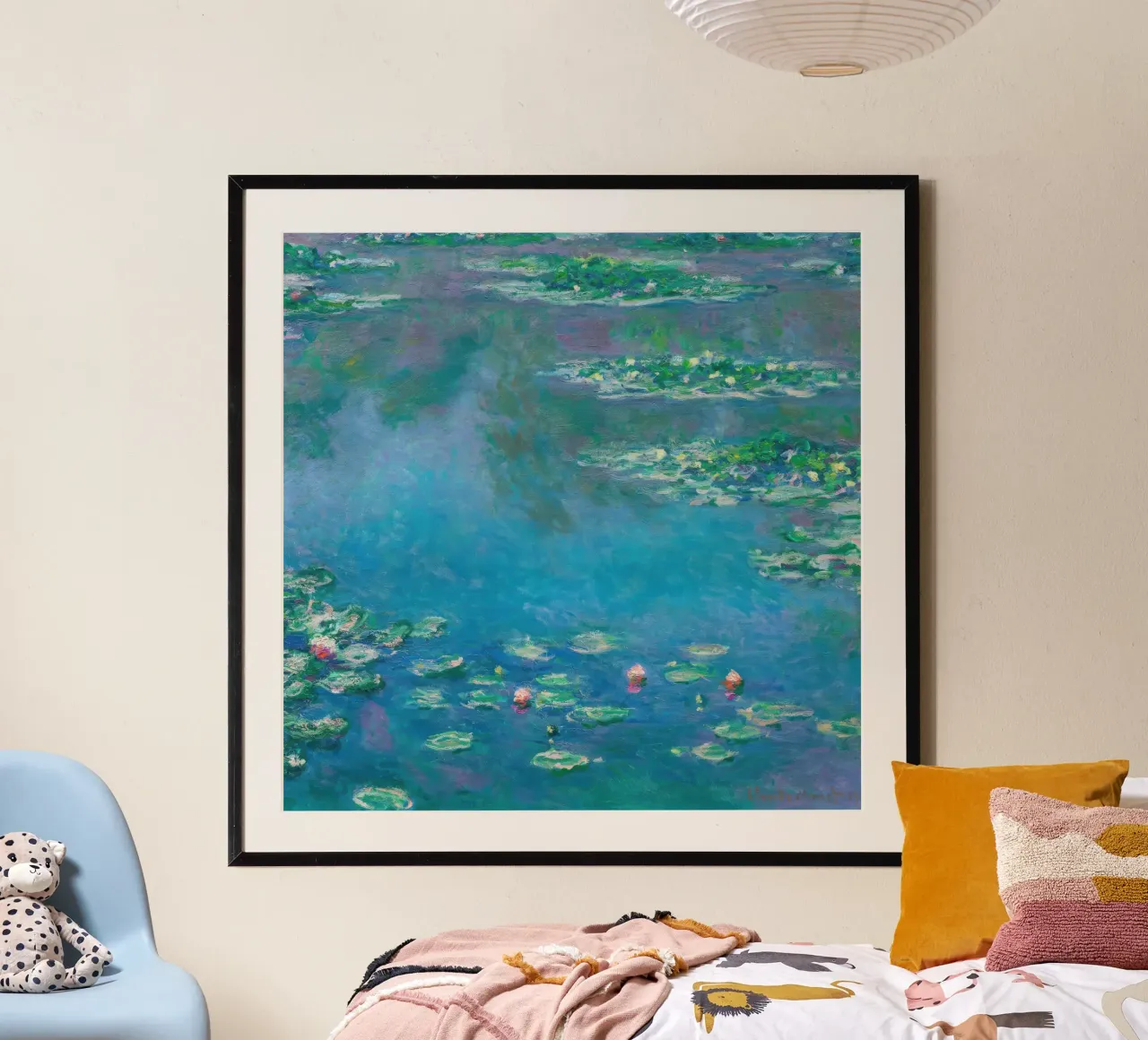 Claude MOnet Ninfee 4 poster con telaio in alluminio da clay bobby