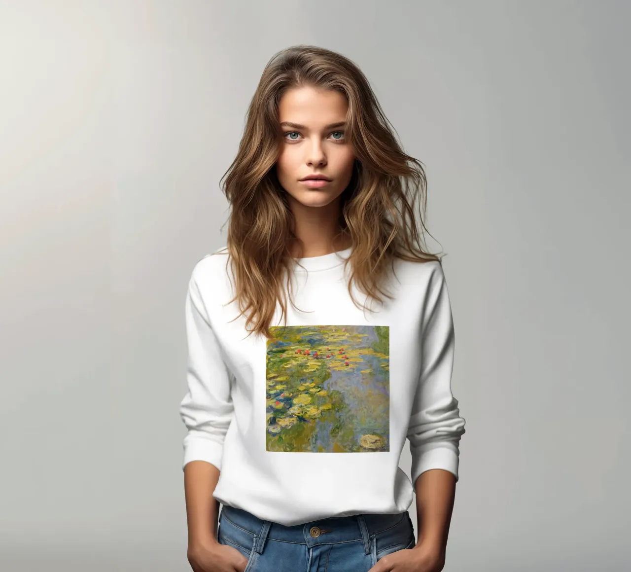 Claude MOnet Ninfee 5 felpa da clay bobby