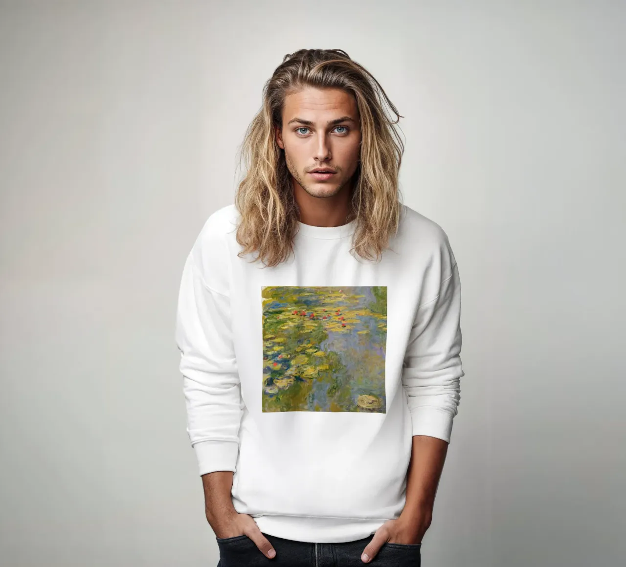 Claude MOnet Ninfee 5 felpa da clay bobby