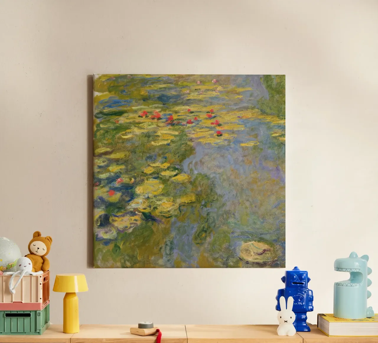 Claude MOnet Ninfee 5 tela con Cornice a cassetta da clay bobby