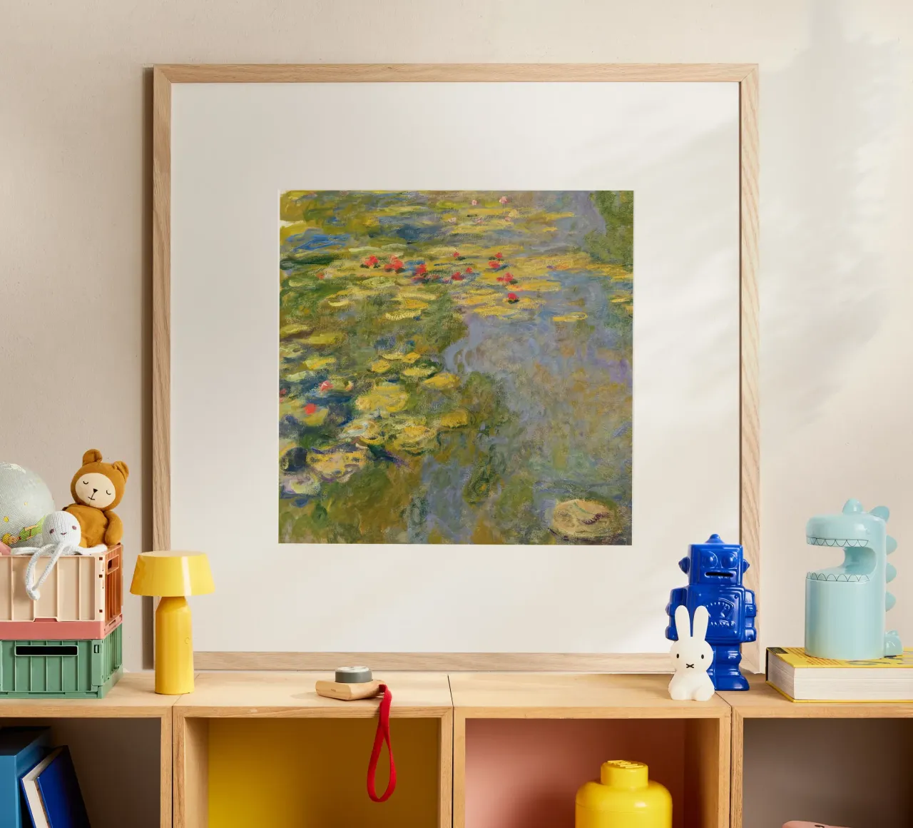 Claude MOnet Ninfee 5 poster con telaio in legno da clay bobby