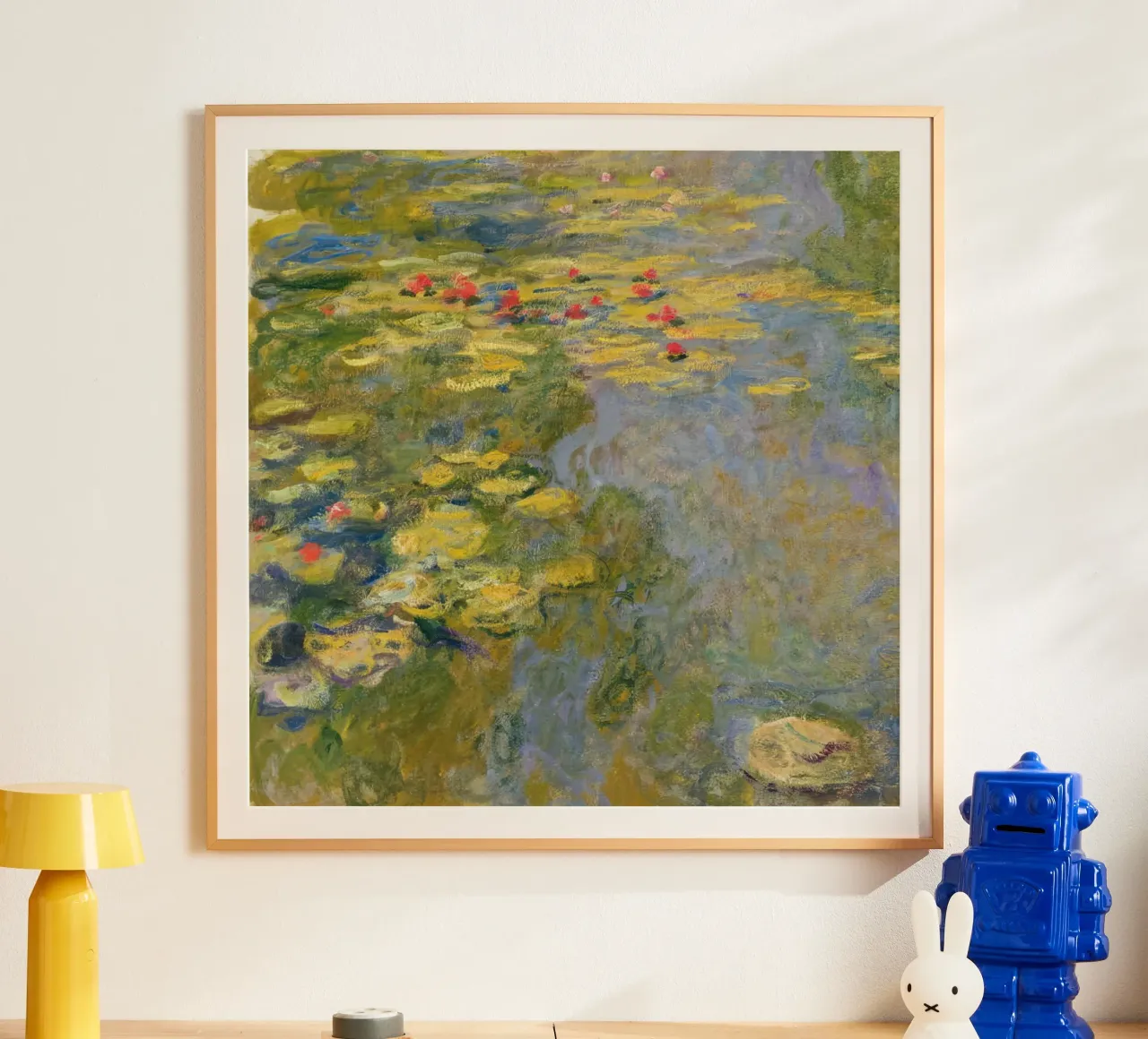Claude MOnet Ninfee 5 poster con telaio in legno da clay bobby