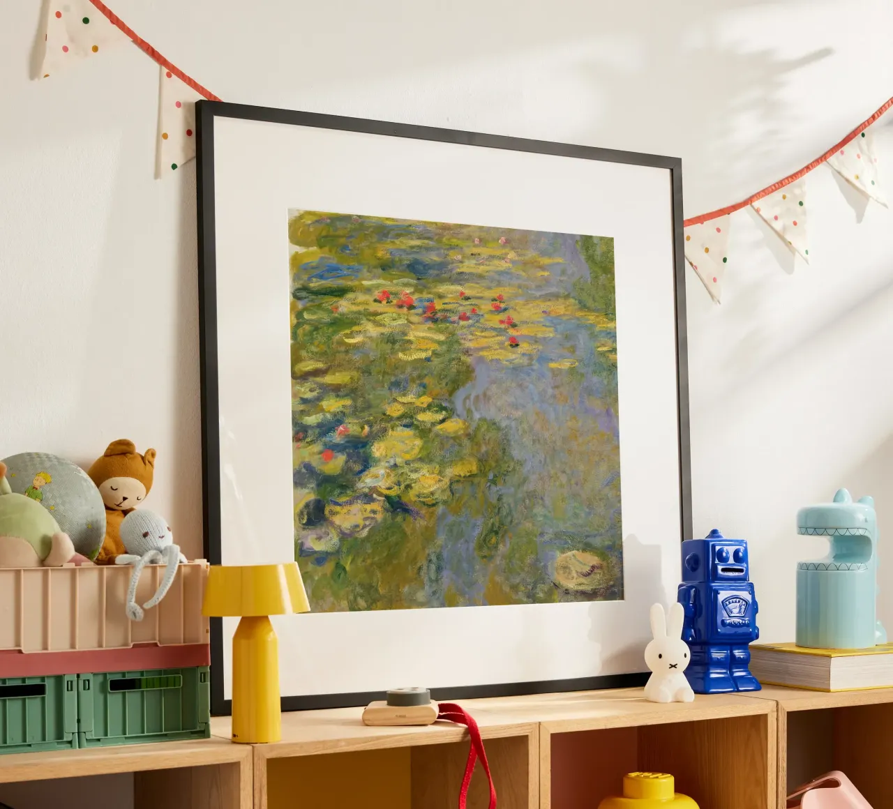 Claude MOnet Ninfee 5 poster con telaio in legno da clay bobby