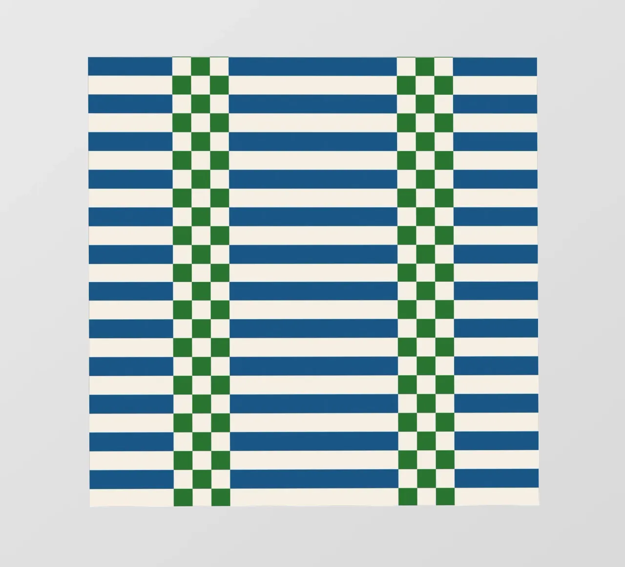 Green and blue checks and lines telo in pvc da TijanaArtStudio88