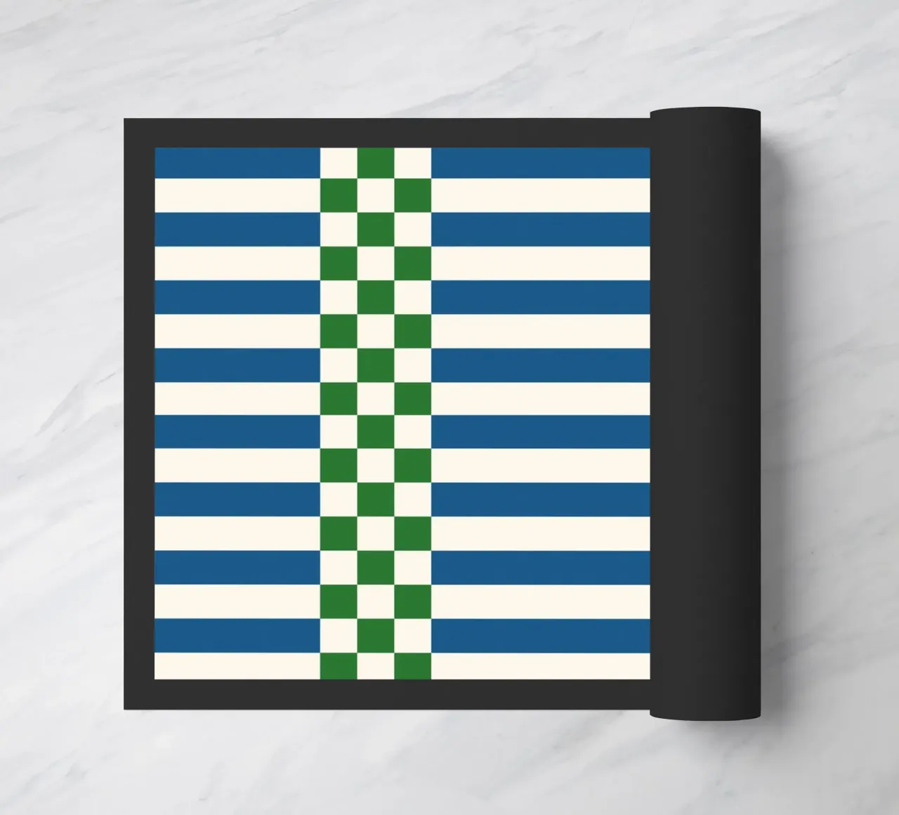 Green and blue checks and lines zerbino da TijanaArtStudio88