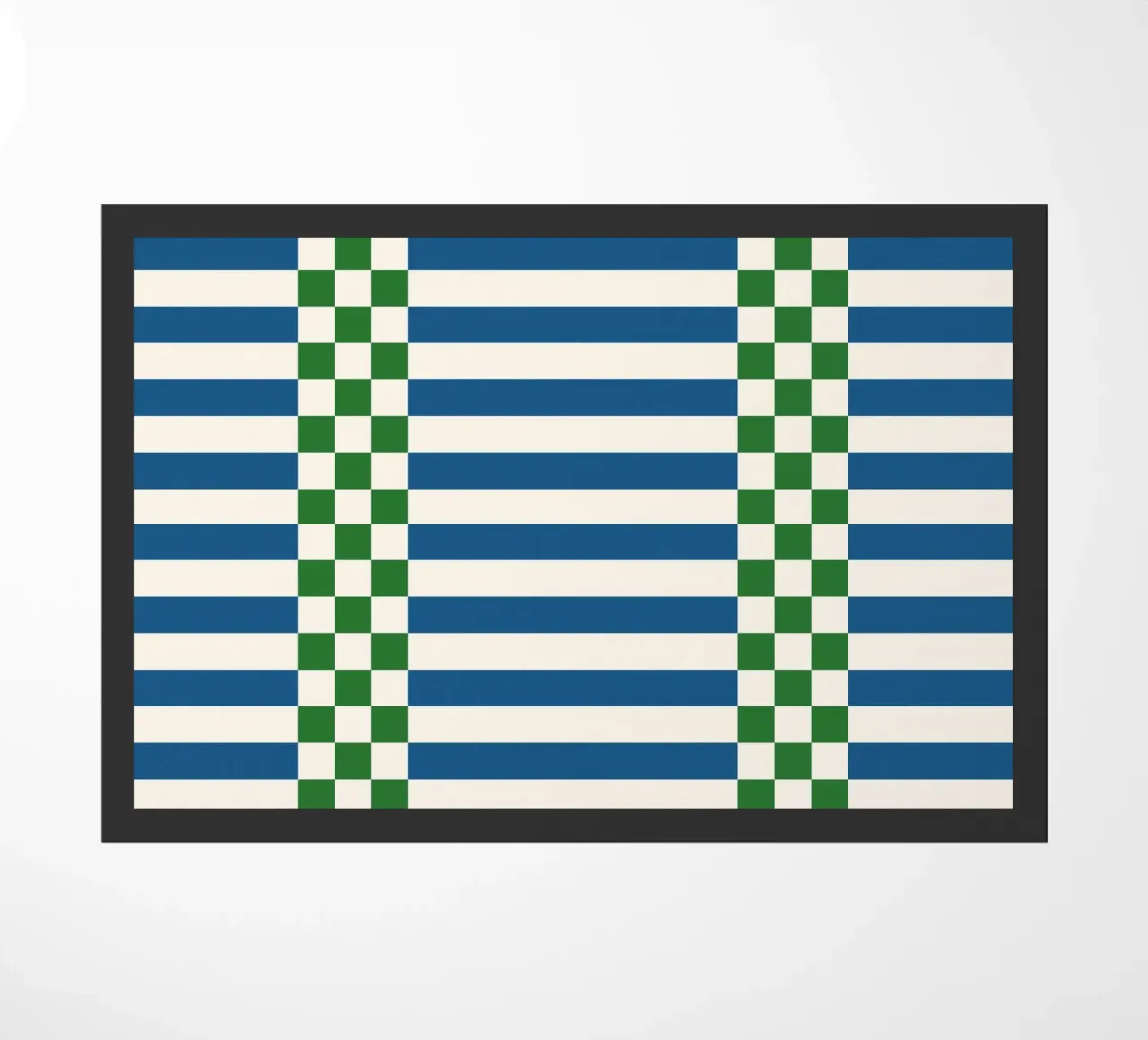 Green and blue checks and lines zerbino da TijanaArtStudio88
