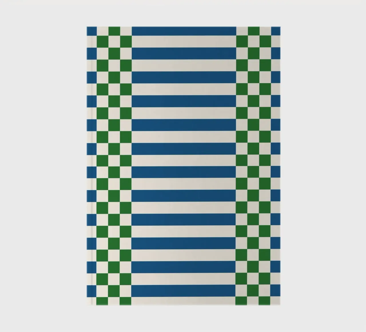 Green and blue checks and lines notebook by TijanaArtStudio88