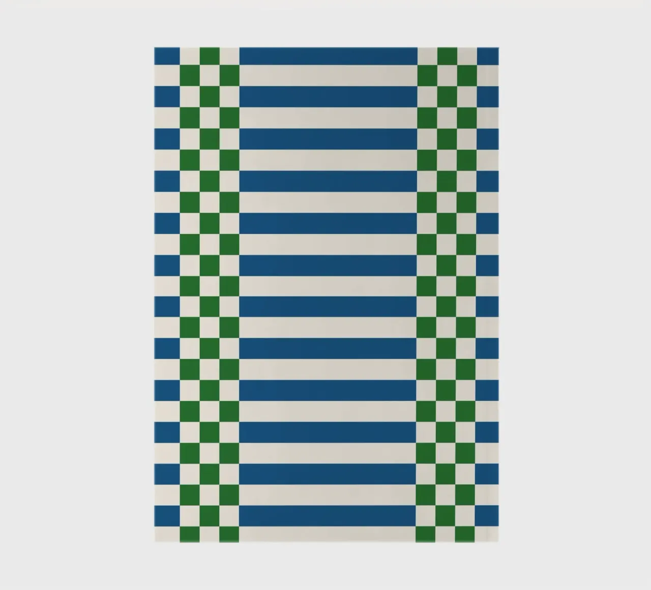 Green and blue checks and lines notebook by TijanaArtStudio88