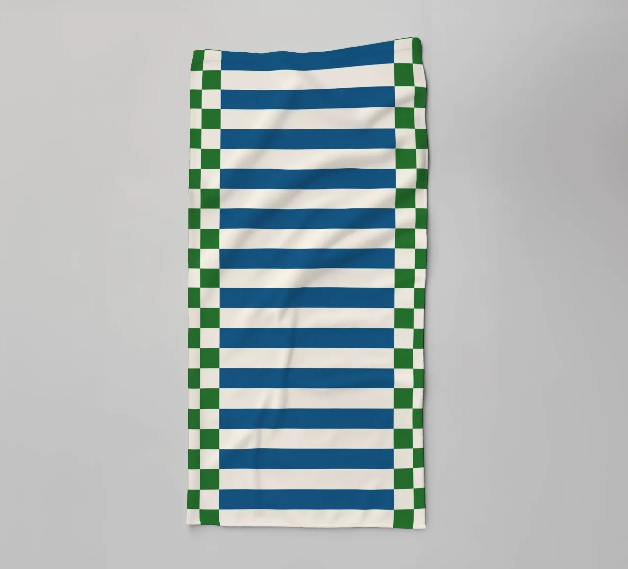 Green and blue checks and lines asciugamano da bagno da TijanaArtStudio88