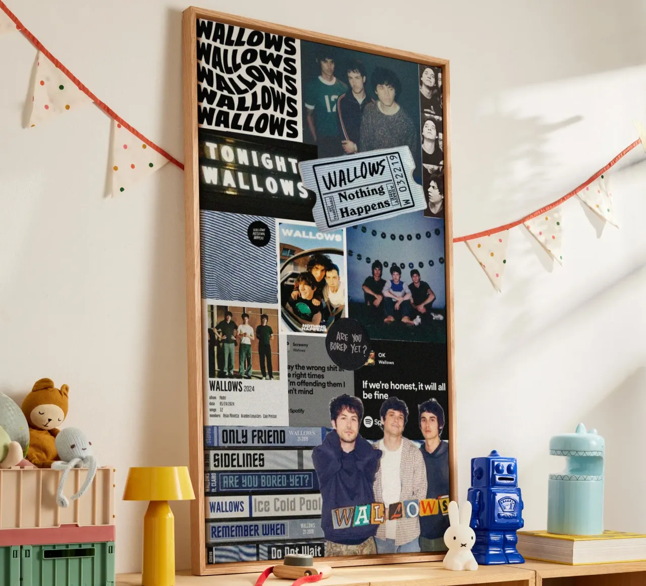 Retro voor altijd canvas met Baklijst van ktlocb