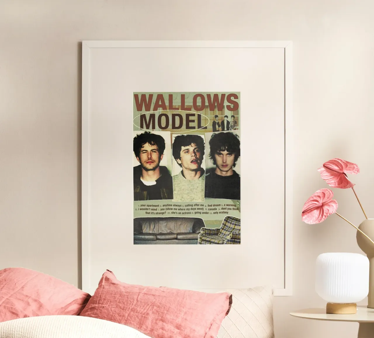 Sussurri di cuori indie poster con telaio in alluminio da ktlocb