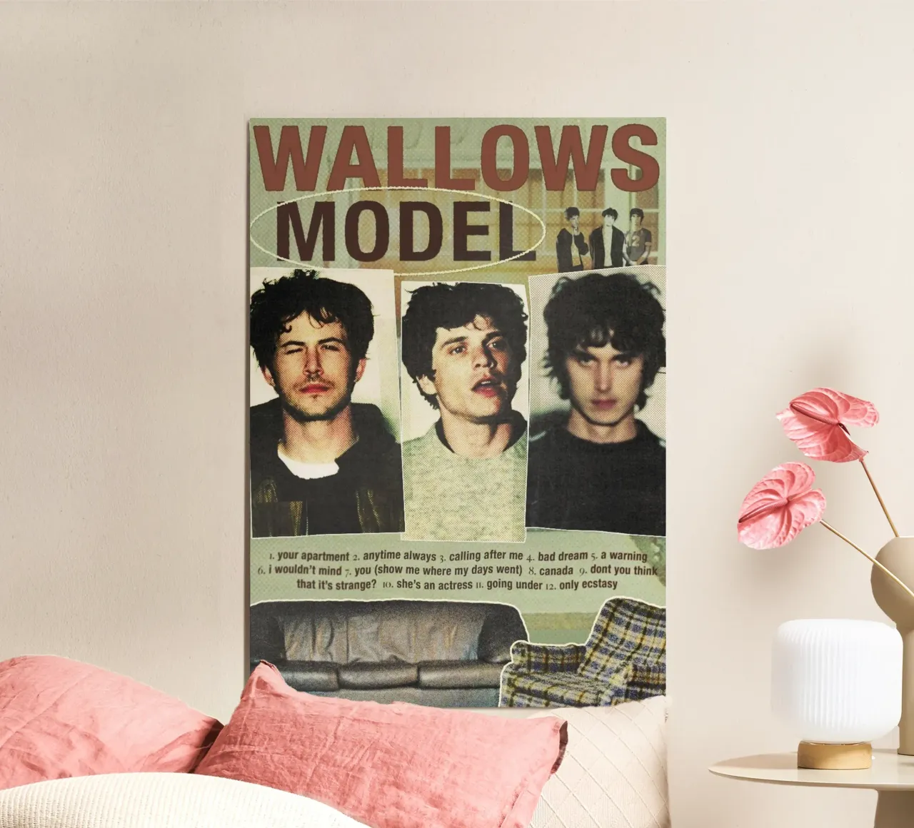 Sussurri di cuori indie poster con telaio in alluminio da ktlocb