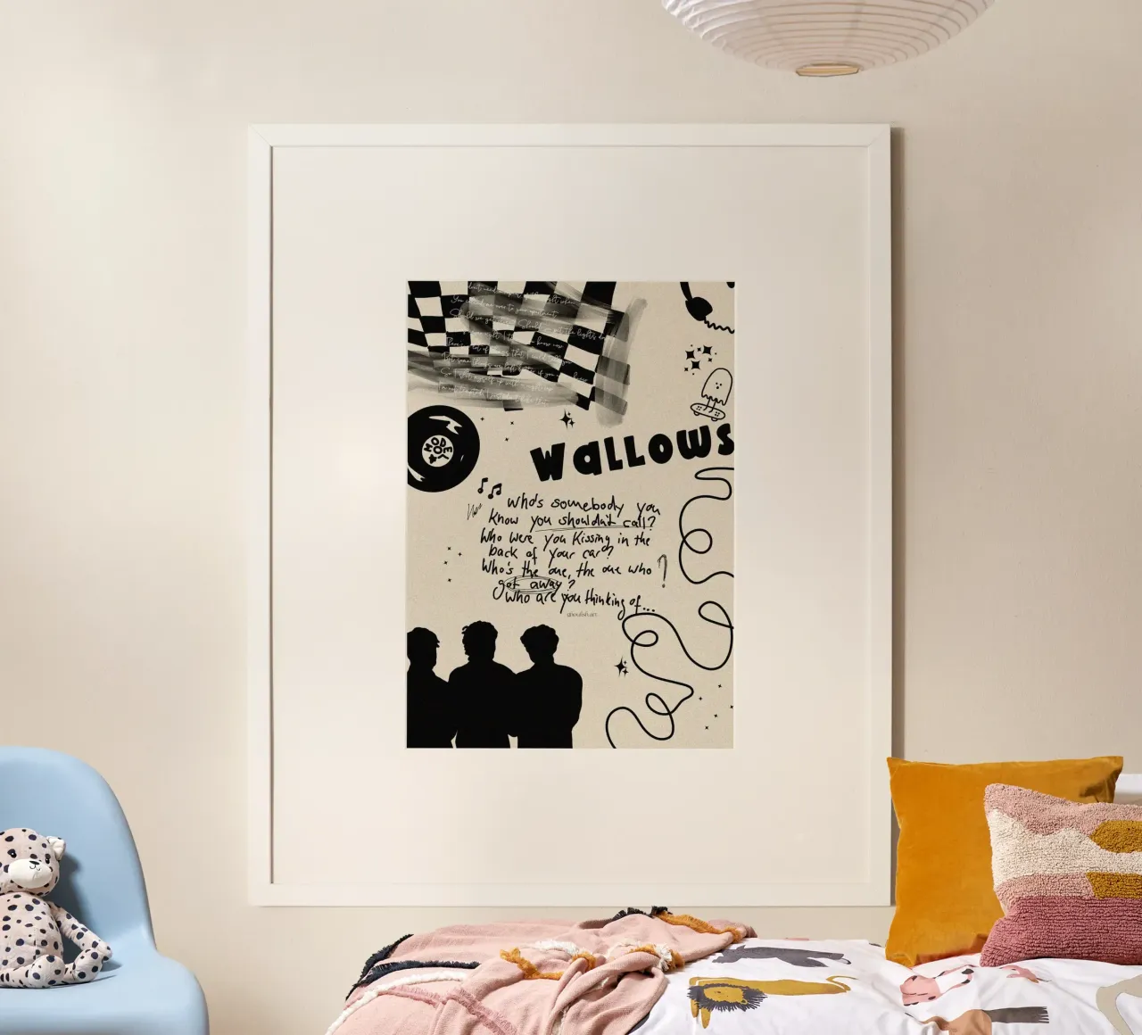 Tra un momento e l'altro poster con telaio in alluminio da ktlocb