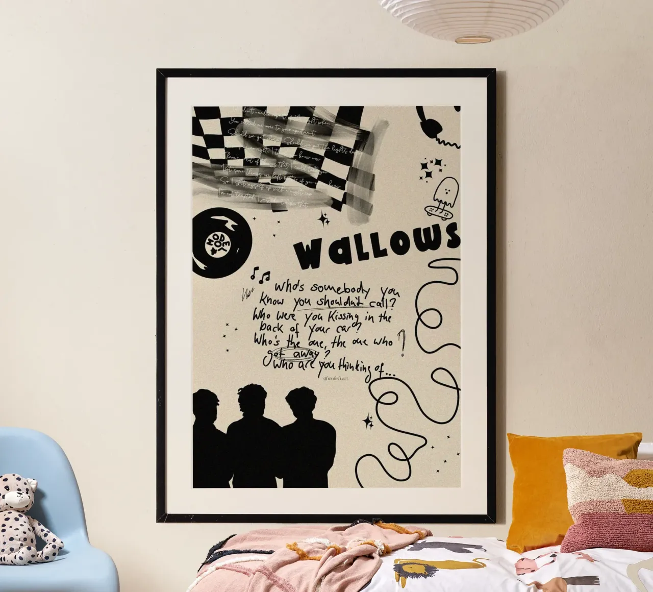 Tra un momento e l'altro poster con telaio in alluminio da ktlocb