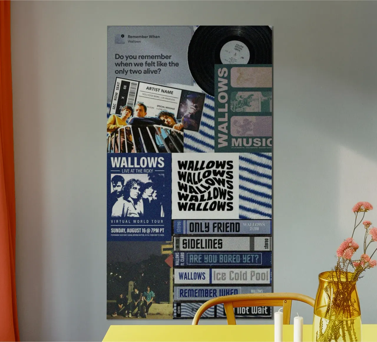 Cieli giovani e indie poster con telaio in legno da ktlocb