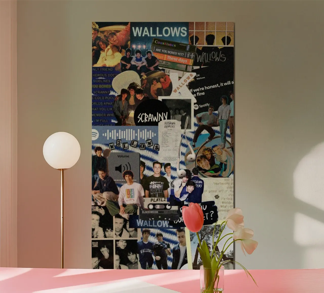 Persi negli echi poster con telaio in legno da ktlocb