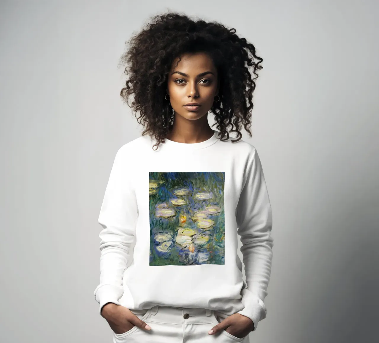 Claude monet Ninfee 6 felpa da clay bobby