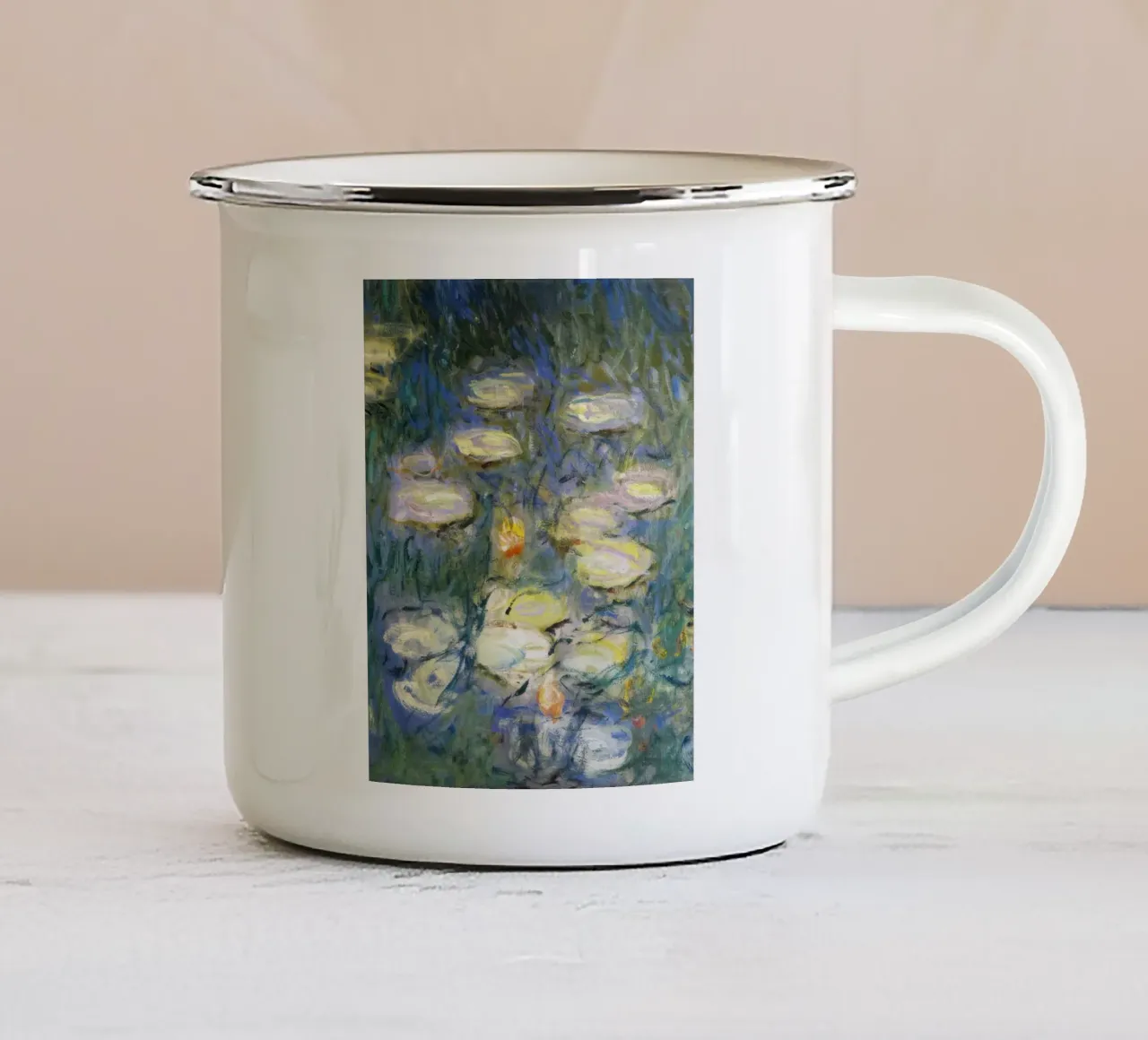 Claude monet Ninfee 6 tazza in smalto da clay bobby