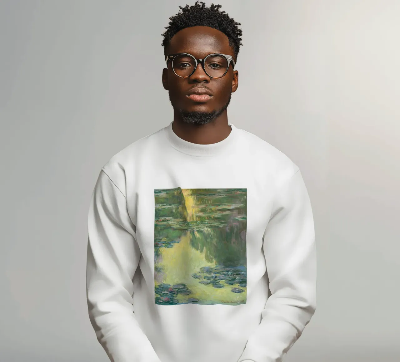Claude monet Ninfee 7 felpa da clay bobby