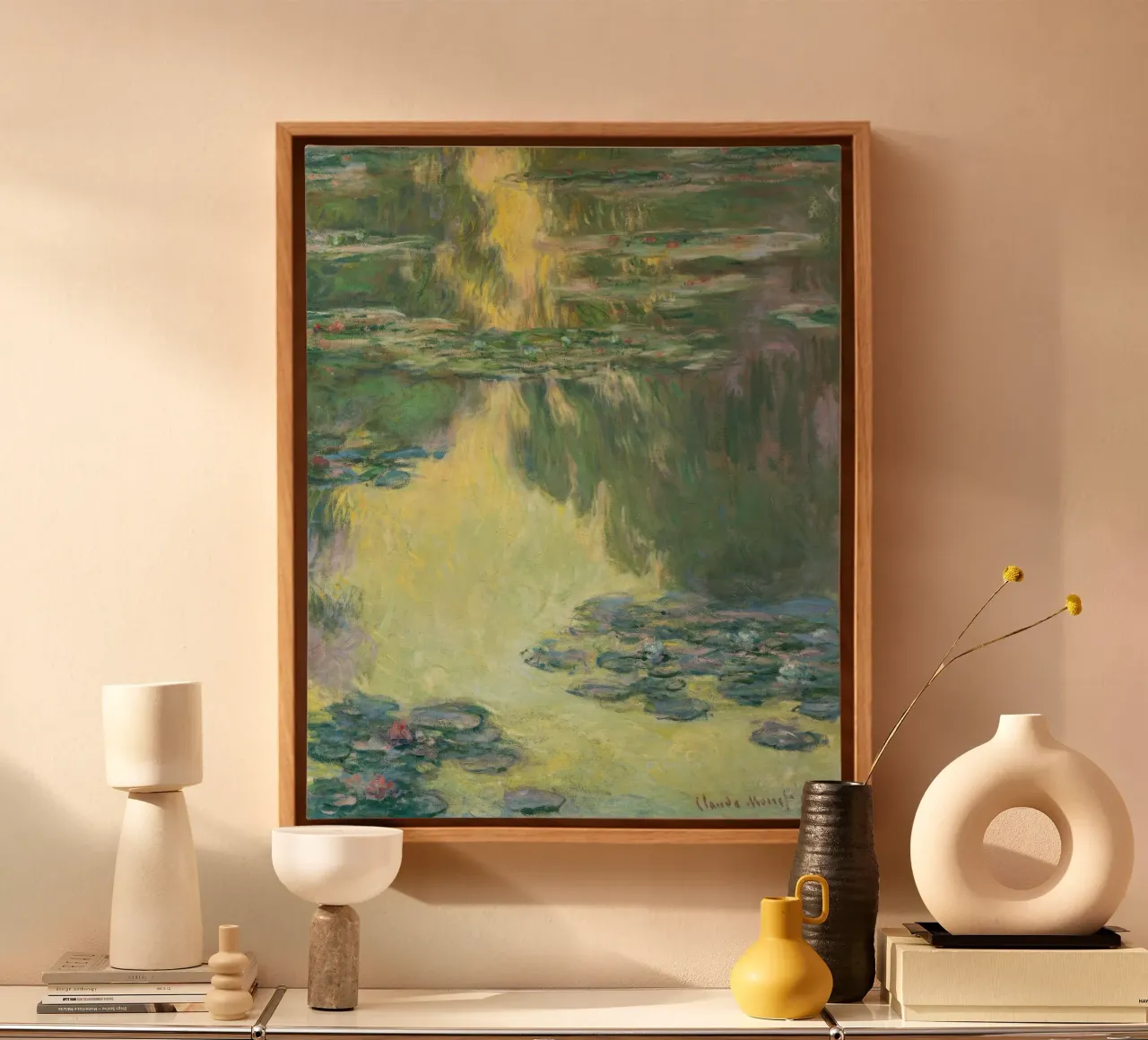 Claude monet Ninfee 7 tela con Cornice a cassetta da clay bobby