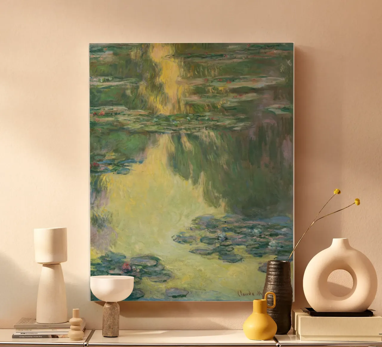 Claude monet Ninfee 7 tela con Cornice a cassetta da clay bobby