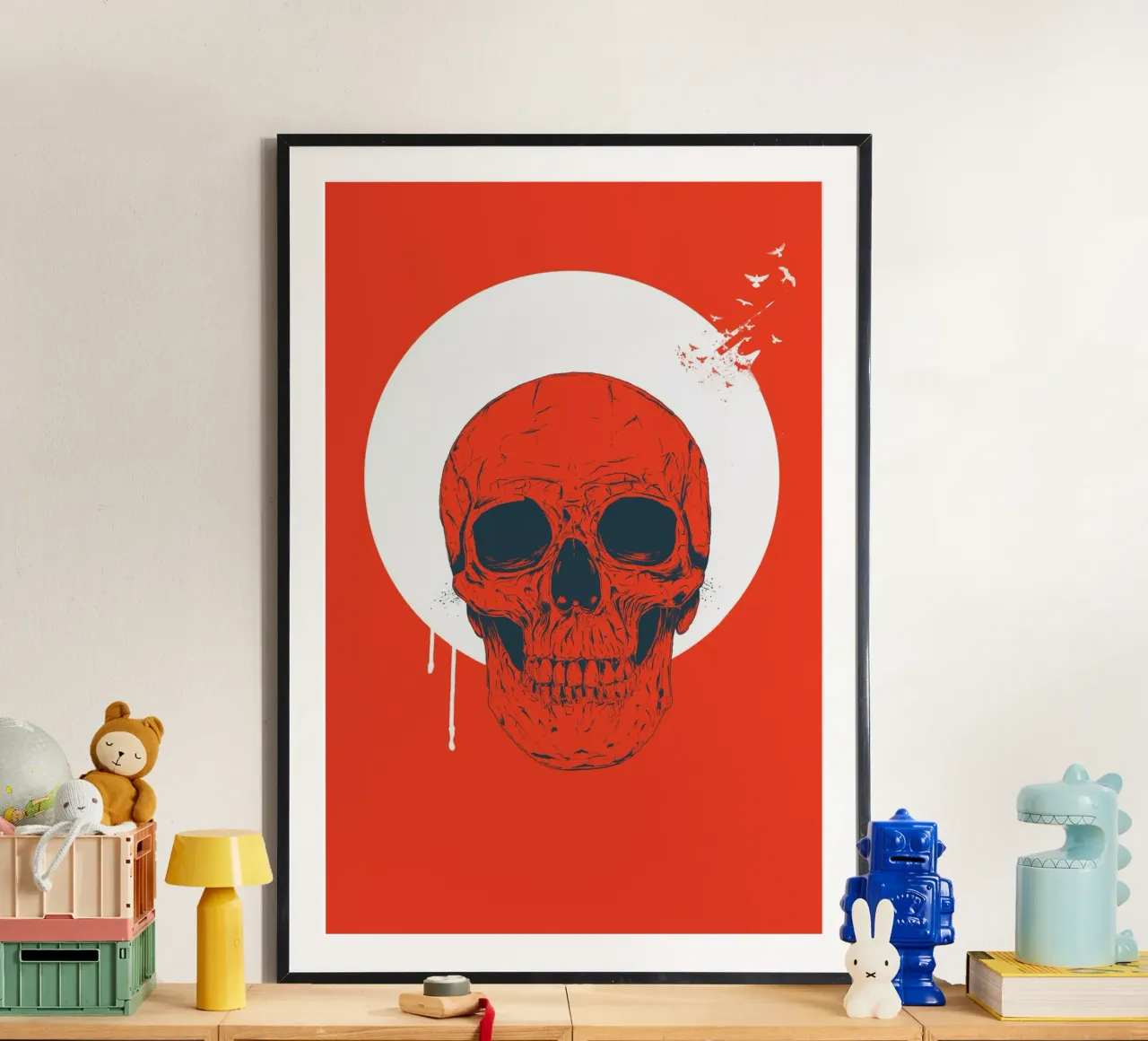 Memento Mori poster con telaio in alluminio da Balazs Solti