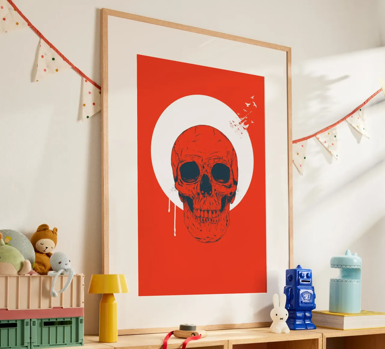 Memento Mori poster con telaio in alluminio da Balazs Solti