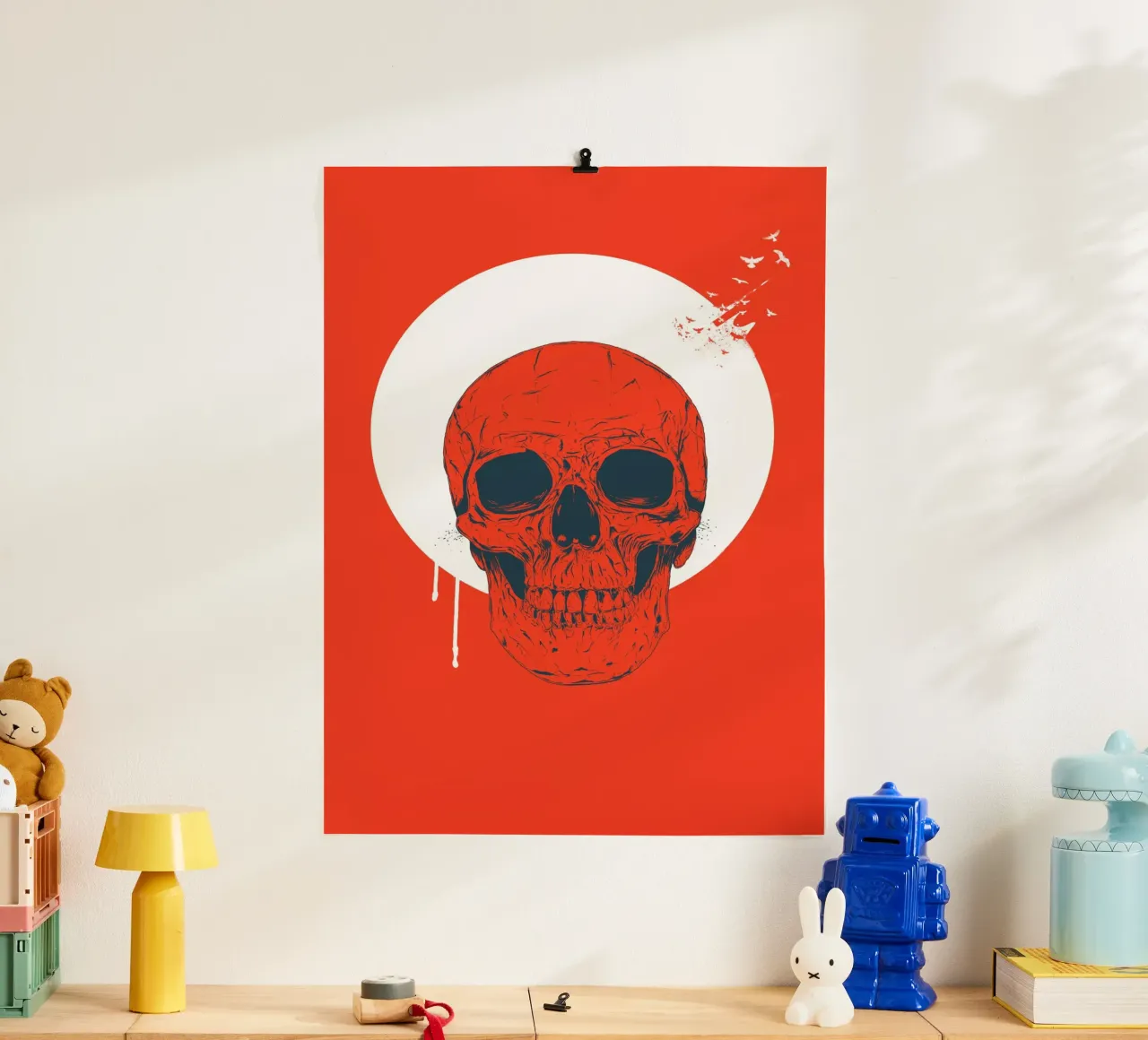 Memento Mori poster con telaio in alluminio da Balazs Solti