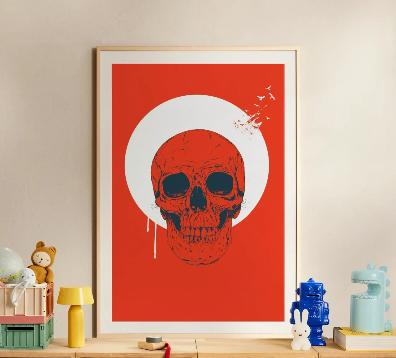 Memento Mori poster con telaio in alluminio da Balazs Solti