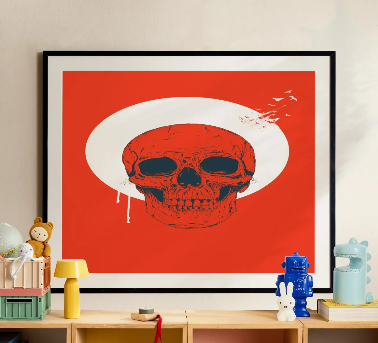 Memento Mori poster con telaio in alluminio da Balazs Solti