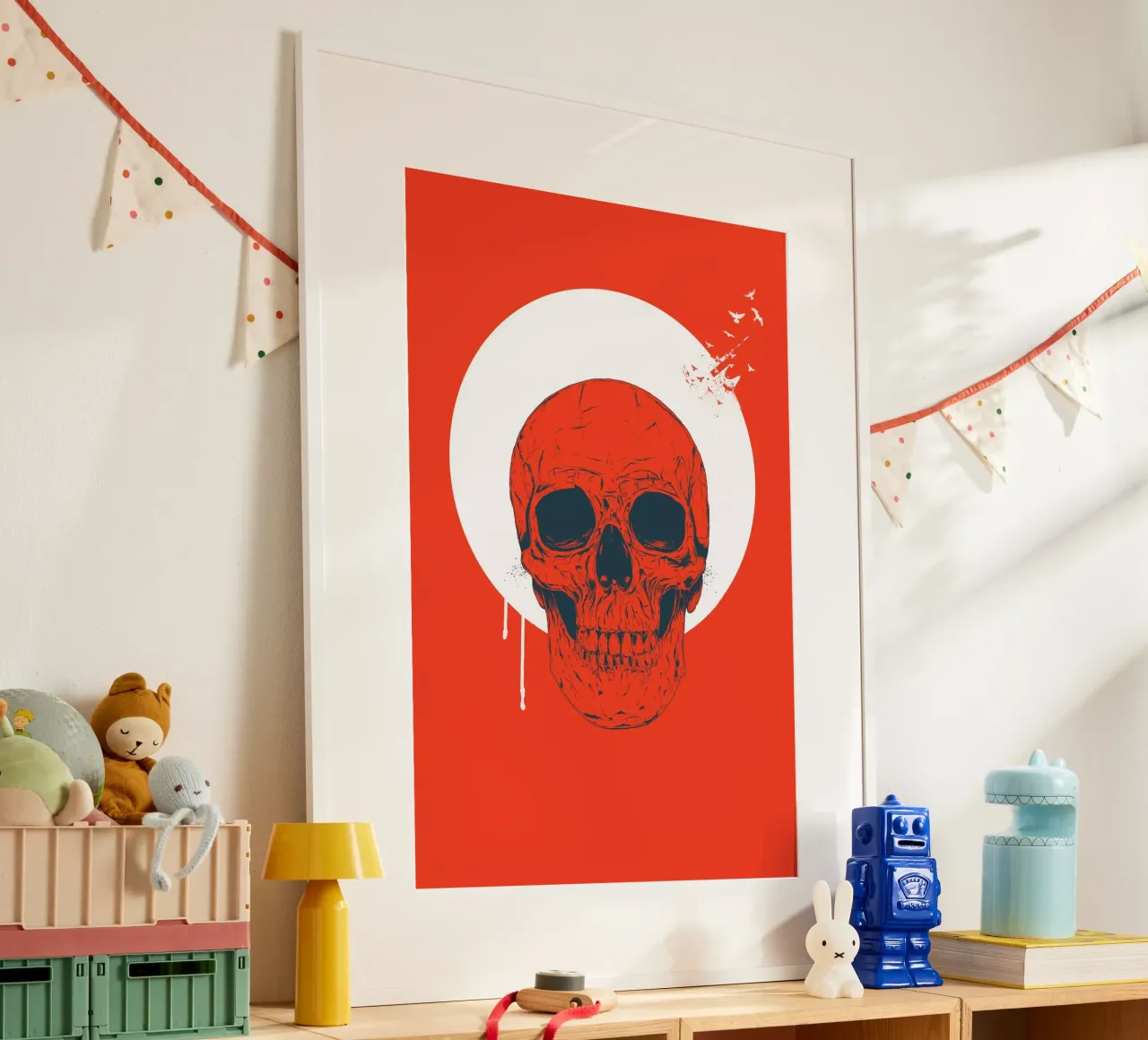 Memento Mori poster con telaio in alluminio da Balazs Solti