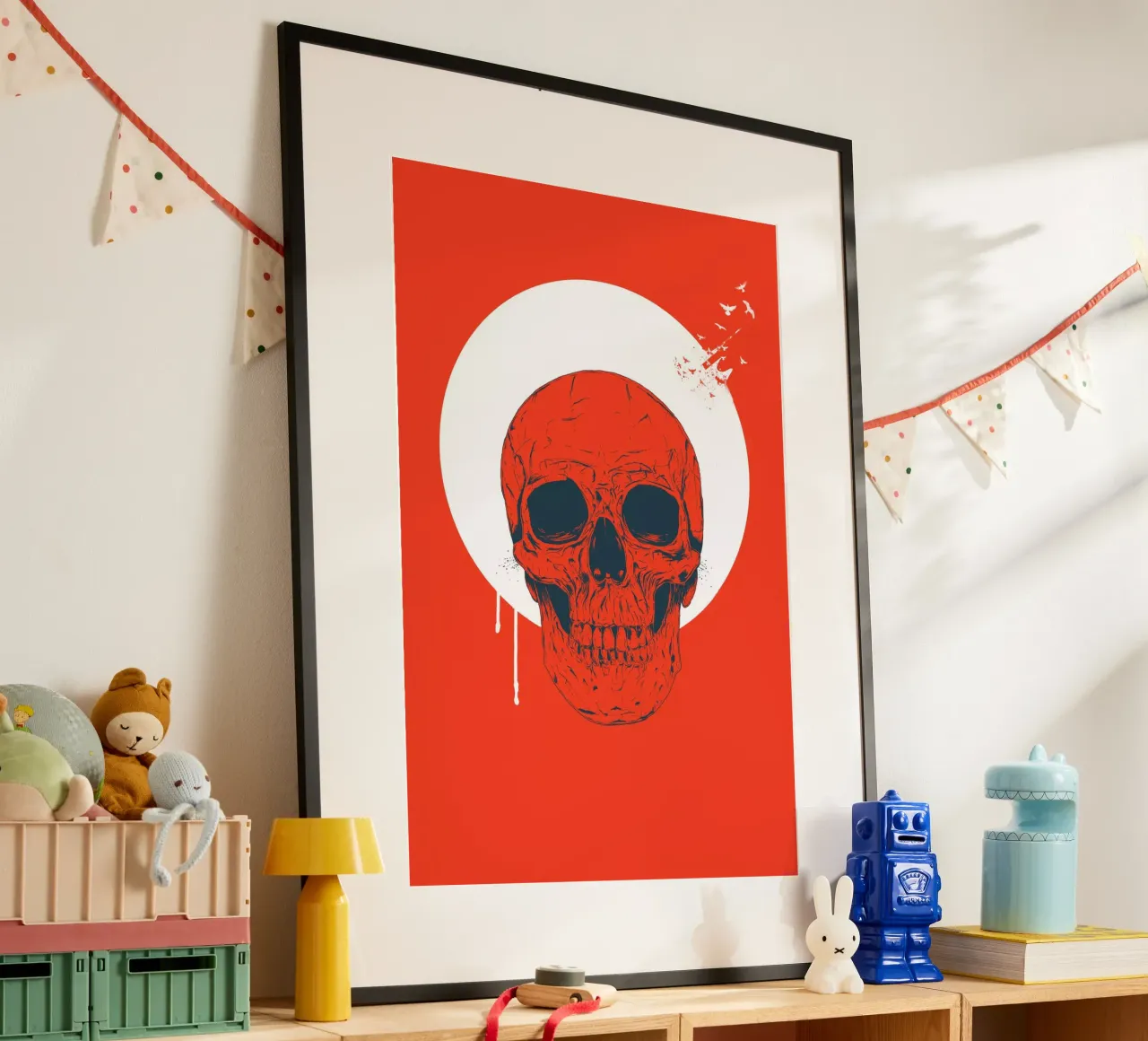 Memento Mori poster con telaio in alluminio da Balazs Solti