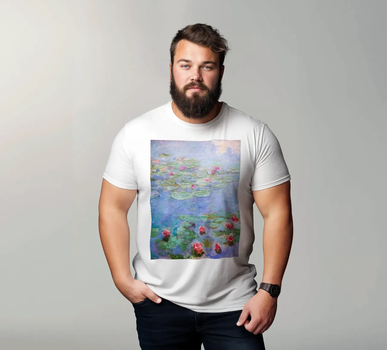 Claude monet Ninfee 8 t-shirt da clay bobby
