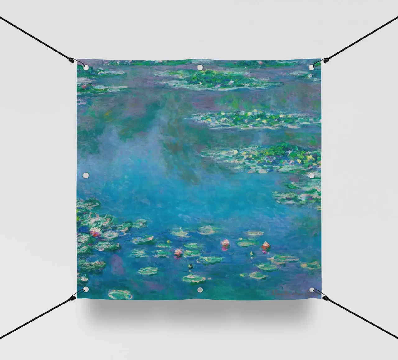 Claude monet Ninfee 9 telo in pvc da clay bobby