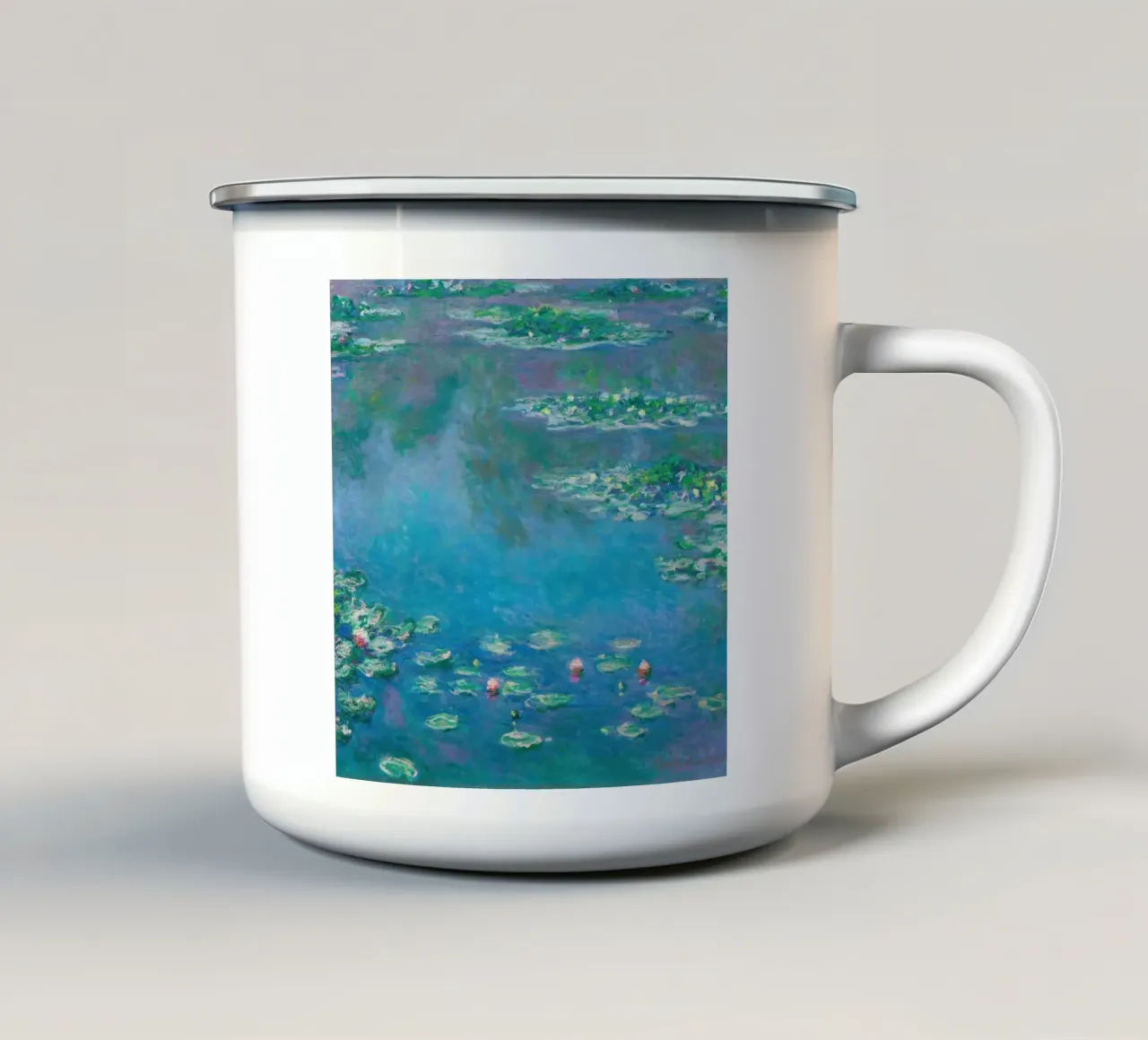 Claude monet Ninfee 9 tazza in smalto da clay bobby