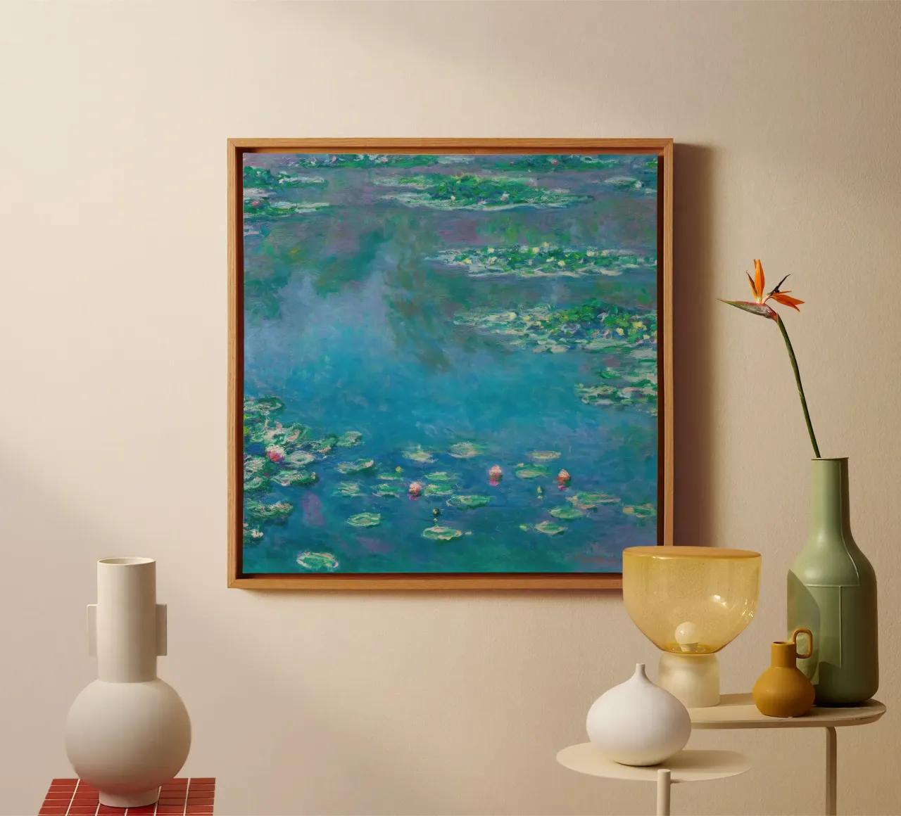 Claude monet Ninfee 9 tela con Cornice a cassetta da clay bobby