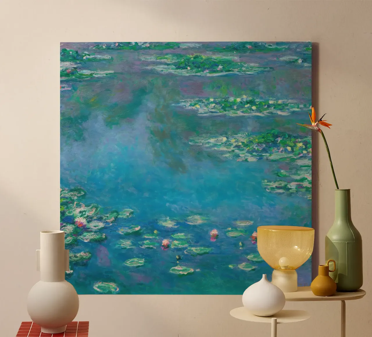 Claude monet Ninfee 9 tela con Cornice a cassetta da clay bobby